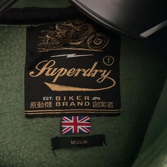 MINT SuperDry Hoodie Sweater Hood medium Distressed Style - Picture 6 of 7